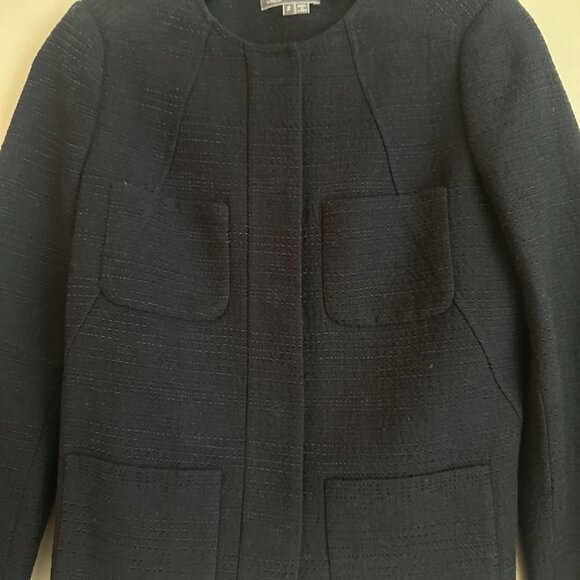 Vince round collar lined coastal blue jacket. Size 2. - Picture 6 of 16